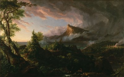 De wilde staat uit De loop van het rijk door Thomas Cole